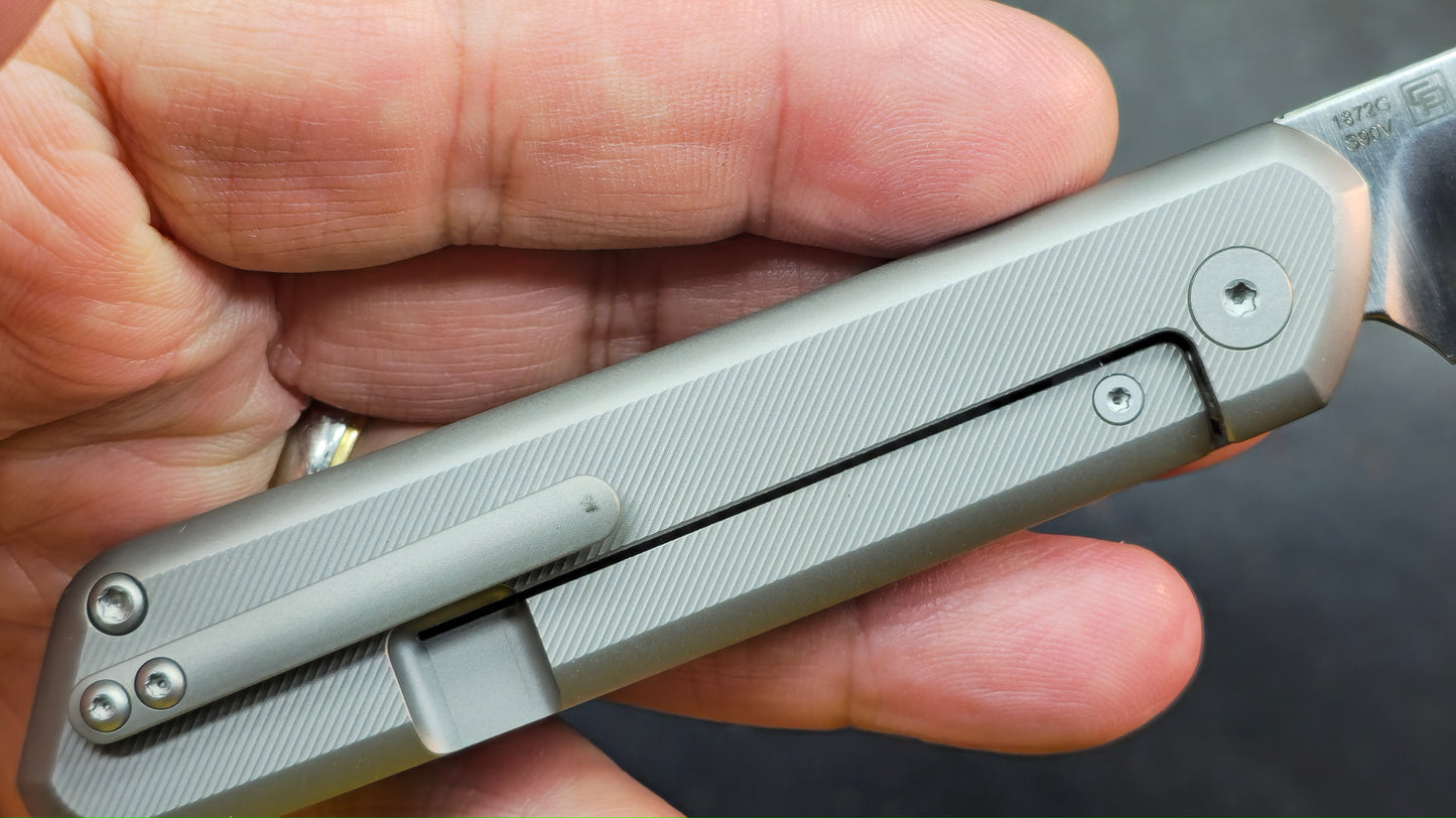Artisan Cutlery IO Gray Titanium Handles S90V Blade