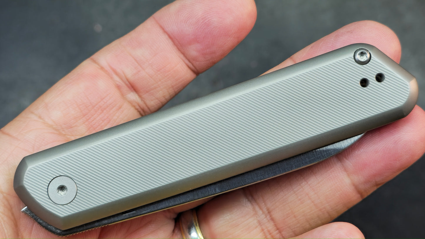 Artisan Cutlery IO Gray Titanium Handles S90V Blade