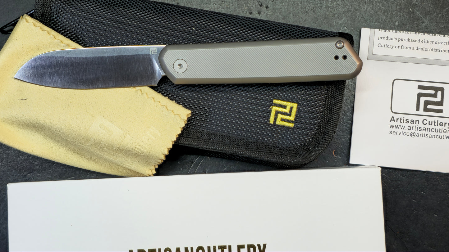 Artisan Cutlery IO Gray Titanium Handles S90V Blade