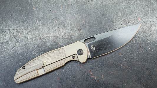 Artisan Cutlery Satyr Brown Titanium Handle S90V