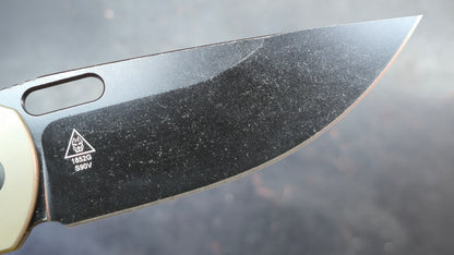 Artisan Cutlery Satyr Brown Titanium Handle S90V