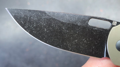 Artisan Cutlery Satyr Brown Titanium Handle S90V