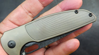 Artisan Cutlery Satyr Brown Titanium Handle S90V