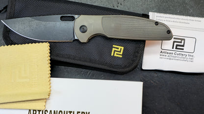 Artisan Cutlery Satyr Brown Titanium Handle S90V