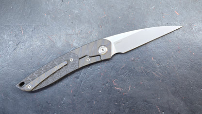 KB Spike Flame Ano Titanium w/ Twill Carbon Fiber M390