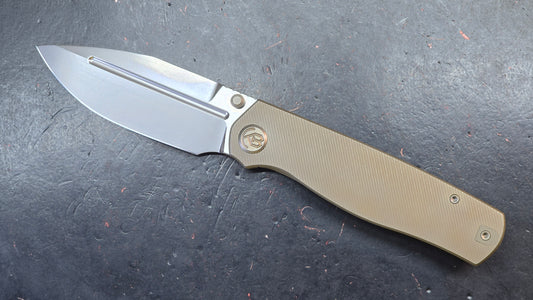 KB Albatross Folding Knife Flame/Bronze Titanium M390