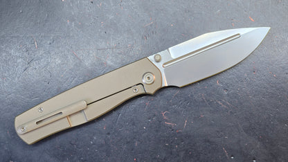 KB Albatross Folding Knife Flame/Bronze Titanium M390