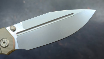 KB Albatross Folding Knife Flame/Bronze Titanium M390