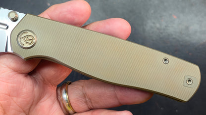 KB Albatross Folding Knife Flame/Bronze Titanium M390