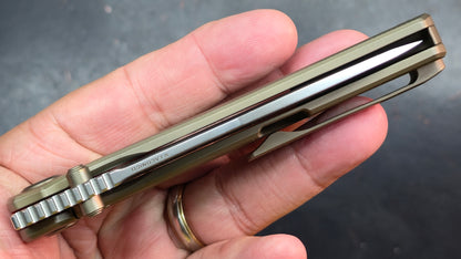 KB Albatross Folding Knife Flame/Bronze Titanium M390