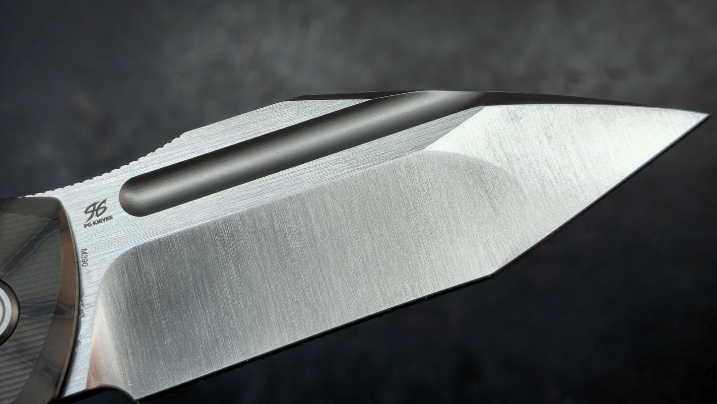 KB Knives Navigator Folding Knife Flamed Titanium Handle M390