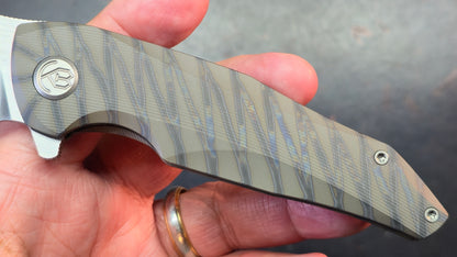KB Knives Navigator Folding Knife Flamed Titanium Handle M390
