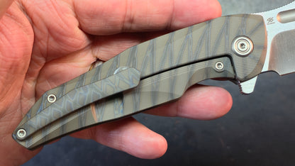 KB Knives Navigator Folding Knife Flamed Titanium Handle M390