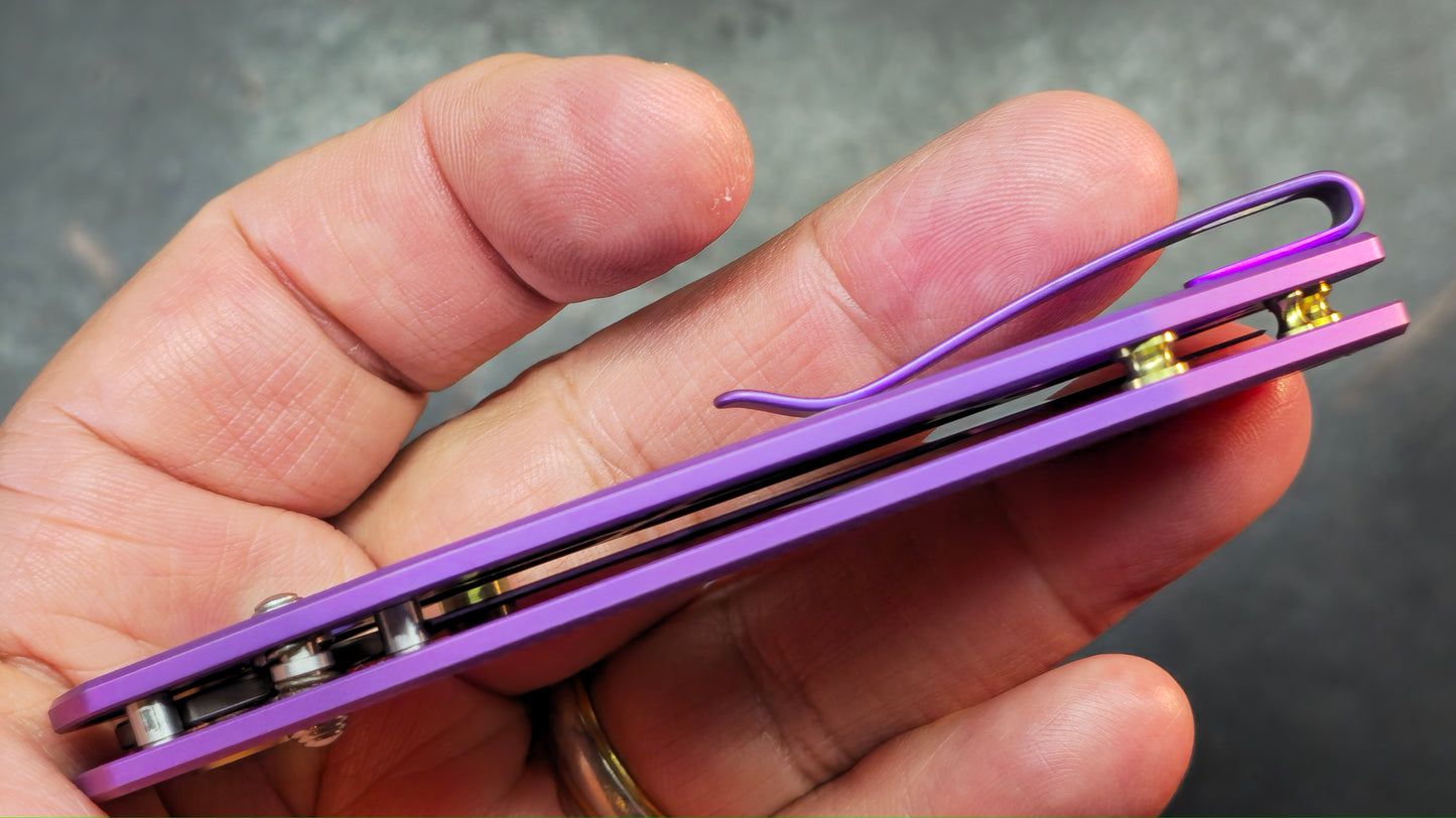 KB Aero Air Purple Titanium Handle M390