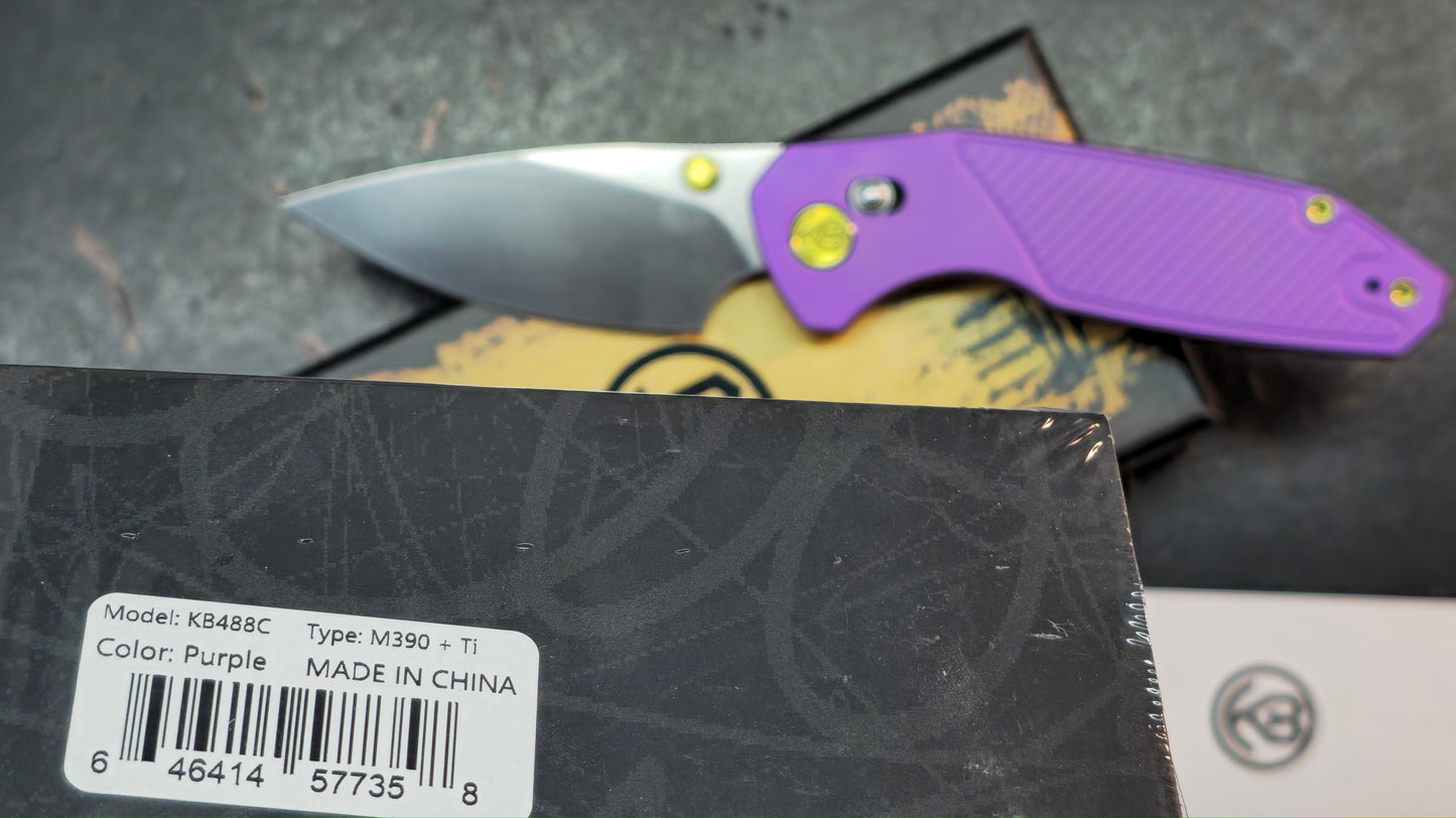 KB Aero Air Purple Titanium Handle M390
