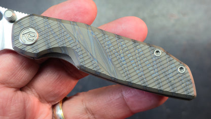 KB Sear Gray / Flame Titanium Handle Satin S90V