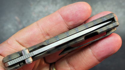 KB Sear Gray / Flame Titanium Handle Satin S90V