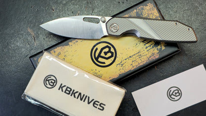 KB Sear Gray / Flame Titanium Handle Satin S90V