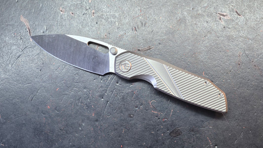 KB Sear Gray / Flame Titanium Handle Satin S90V