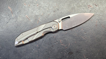 KB Sear Gray / Flame Titanium Handle Satin S90V