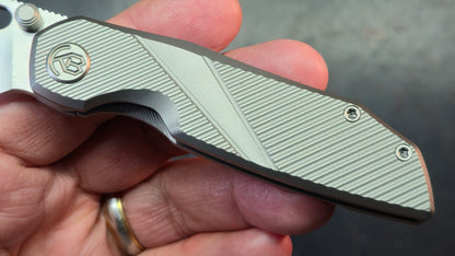 KB Sear Gray / Flame Titanium Handle Satin S90V