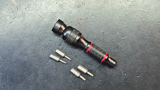 Bit driver (BUDGET VERSION) (KIT) with WIHA BITS (2 - T6) & (2 -T8) accepts 1/4" bits