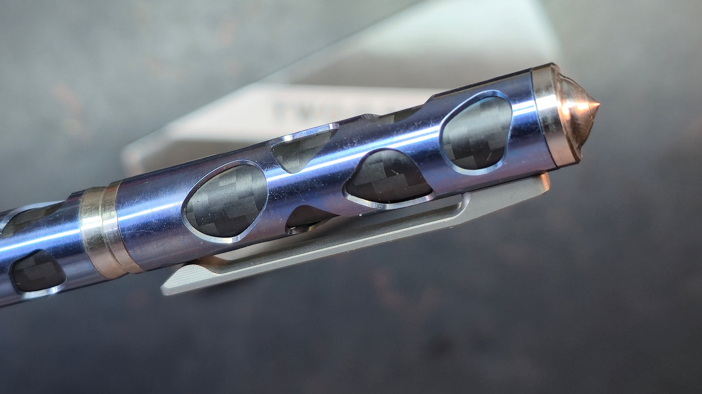 TWOSUN PEN20 Anodized Titanium / Carbon Fiber Glass Breaker