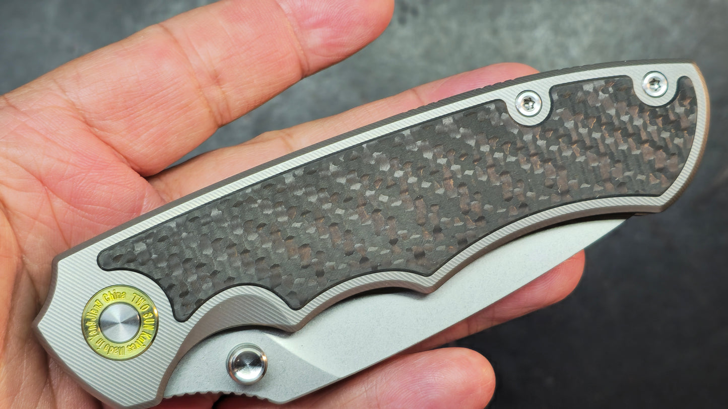 TWOSUN TS585 Titanium / Carbon Fiber Handle YJ01-V1