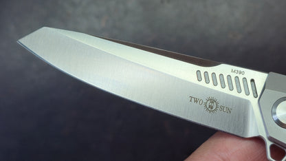 TWOSUN TS88 Tenon Mortise (NO SCREWS) Titanium M390