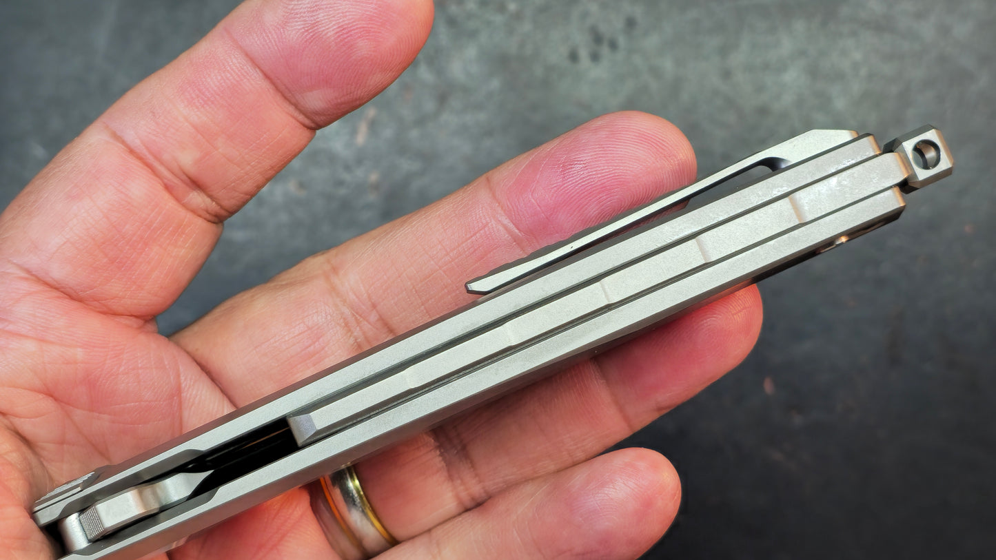 TWOSUN TS88 Tenon Mortise (NO SCREWS) Titanium M390