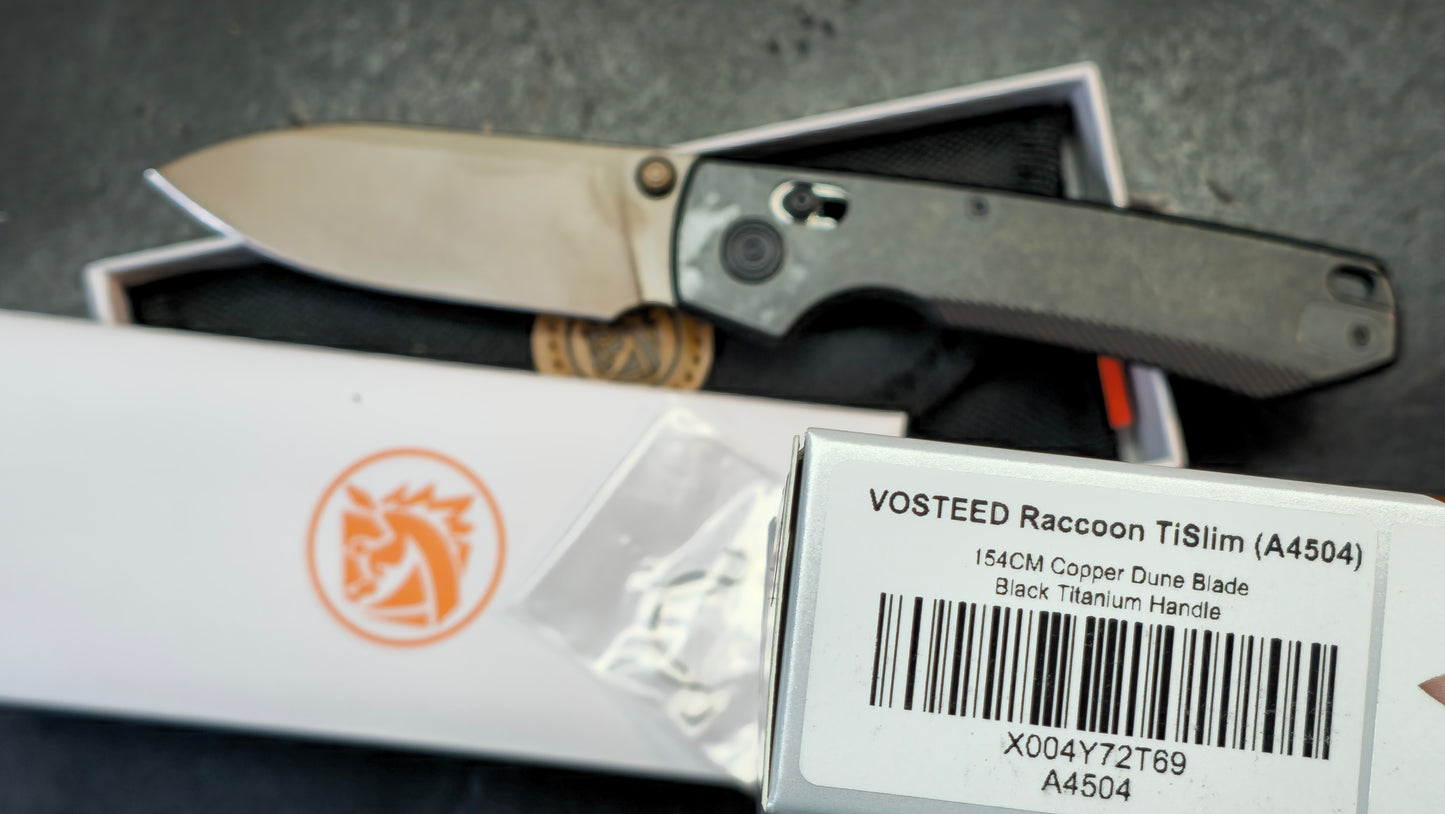Vosteed Raccoon TiSlim Black Titanium Handle 154CM