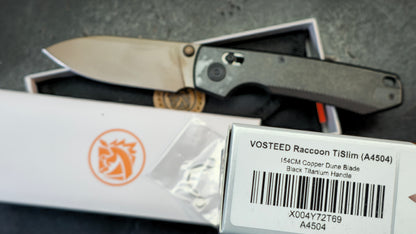 Vosteed Raccoon TiSlim Black Titanium Handle 154CM