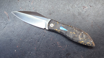 Artisan Cutlery Weyden Gold Flake Carbon Fiber/Titanium S90V