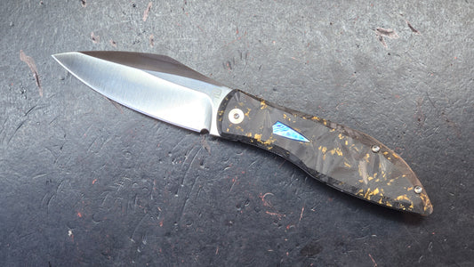Artisan Cutlery Weyden Gold Flake Carbon Fiber/Titanium S90V