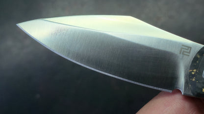 Artisan Cutlery Weyden Gold Flake Carbon Fiber/Titanium S90V