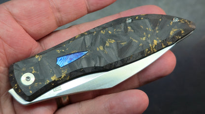 Artisan Cutlery Weyden Gold Flake Carbon Fiber/Titanium S90V