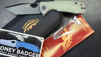 Honey Badger Limited Edition Medium Tanto G10 DLC 14C28N
