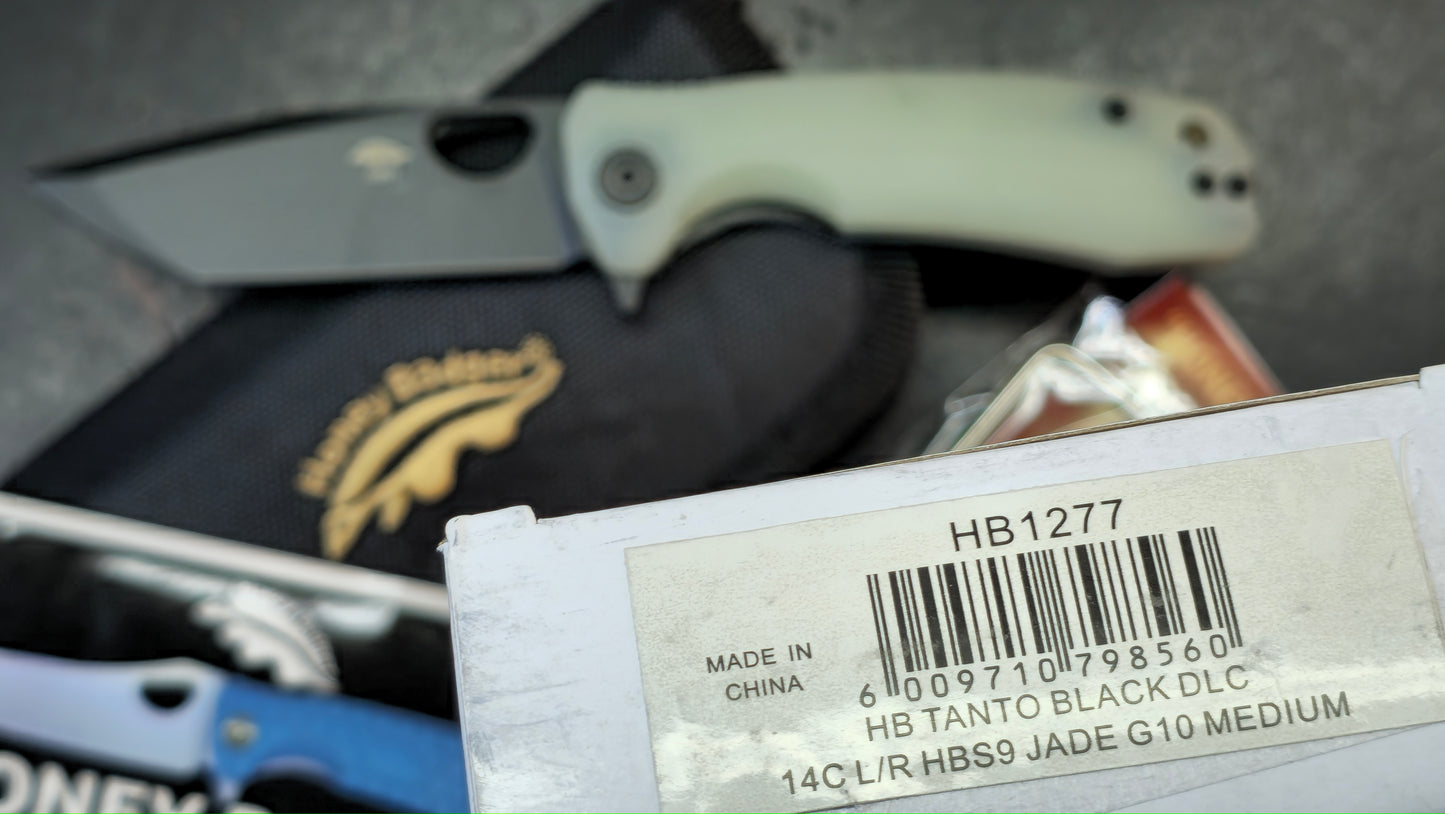 Honey Badger Limited Edition Medium Tanto G10 DLC 14C28N