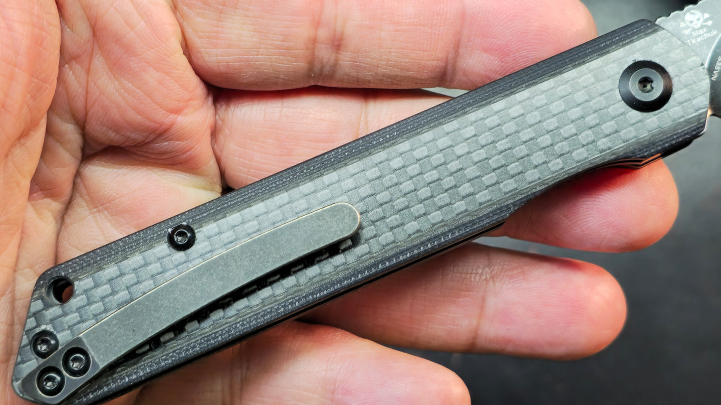 Kansept Prickle Front Flipper Carbon Fiber/SS 3.53" CPM-S35VN