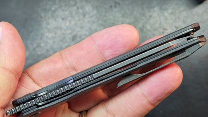 Kansept Prickle Front Flipper Carbon Fiber/SS 3.53" CPM-S35VN