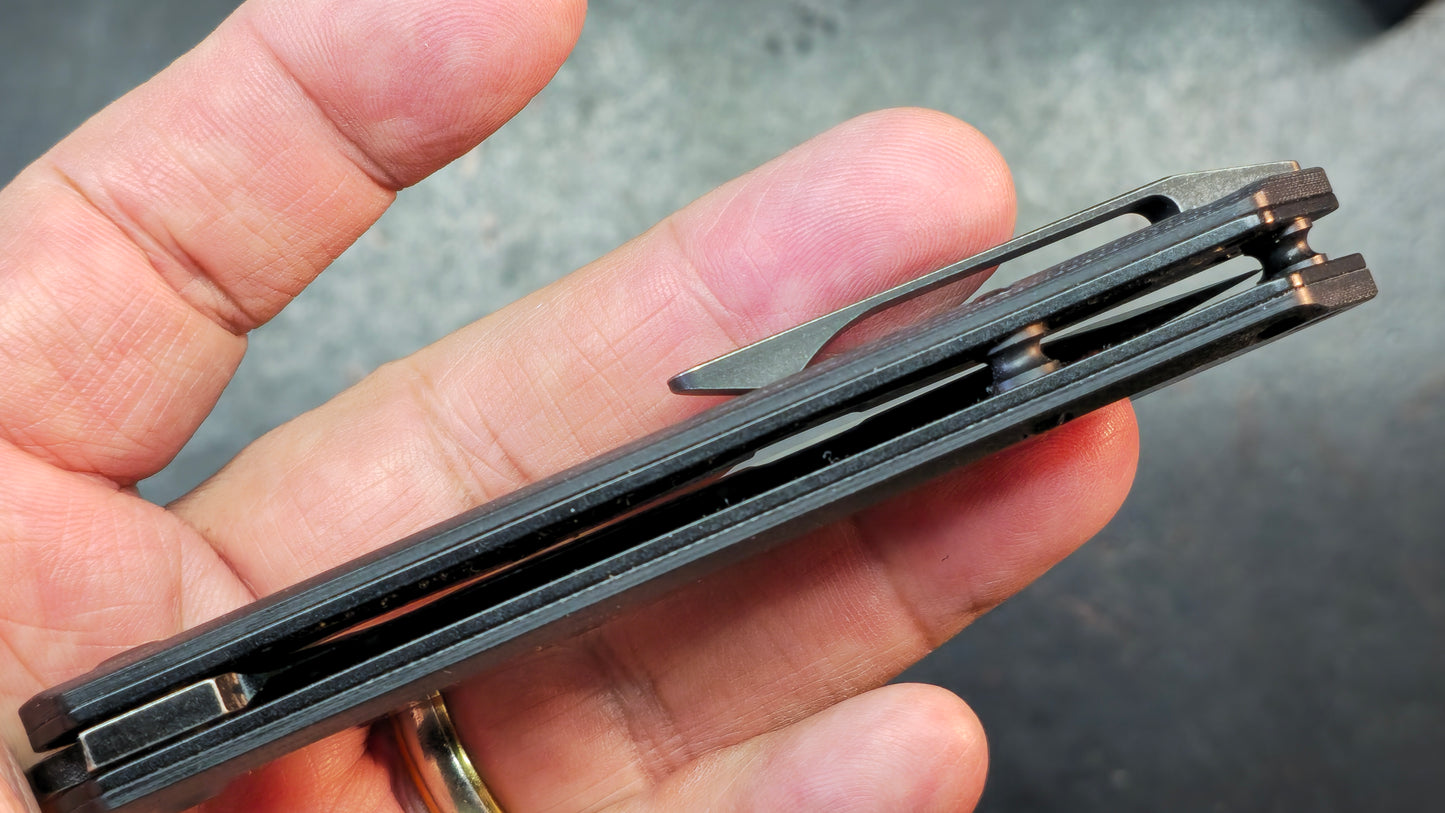 Kansept Prickle Front Flipper Carbon Fiber/SS 3.53" CPM-S35VN