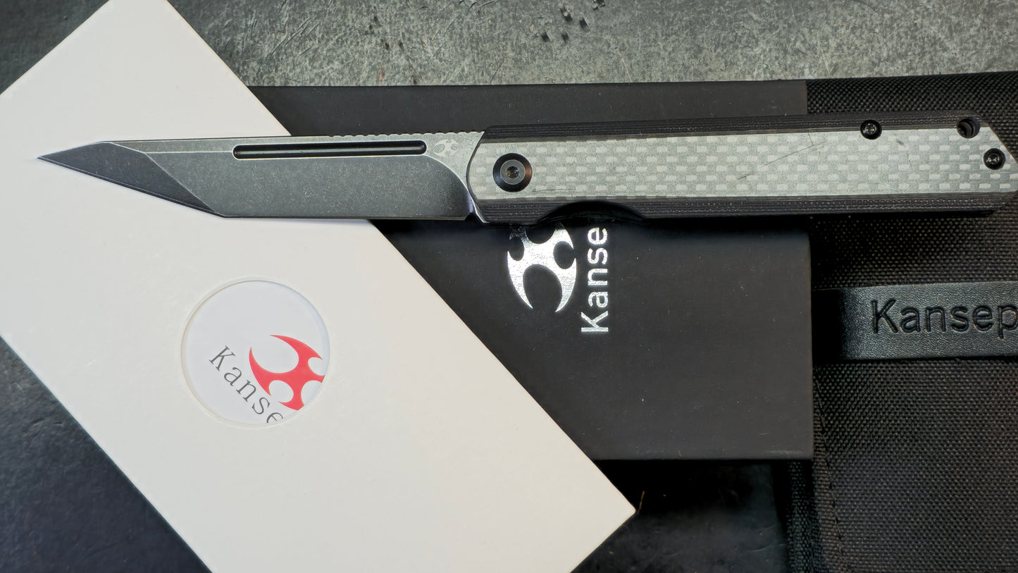 Kansept Prickle Front Flipper Carbon Fiber/SS 3.53" CPM-S35VN