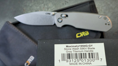 CJRB Maximal Gray Titanium Handle S90V