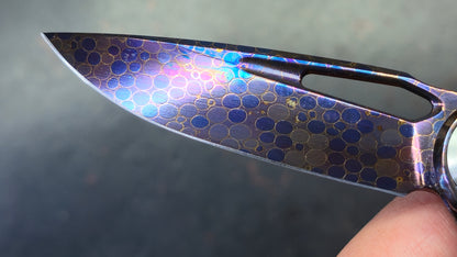 Dreamtech D4129 Button Liner Lock Lightning Ano Ti Mosaic Damascus