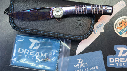 Dreamtech D4129 Button Liner Lock Lightning Ano Ti Mosaic Damascus