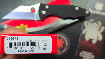 Spyderco Yojimbo 2 Black G10 Handle S30V