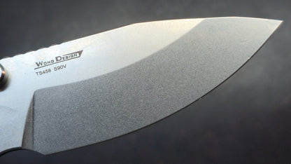 TwoSun TS458 Gray Titanium Handle ELMAX / S90V Plain Edge