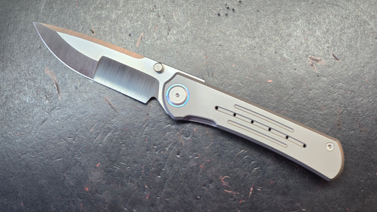 Maxace Peregrine II Folding Knife Sandblast Titanium Handle M390