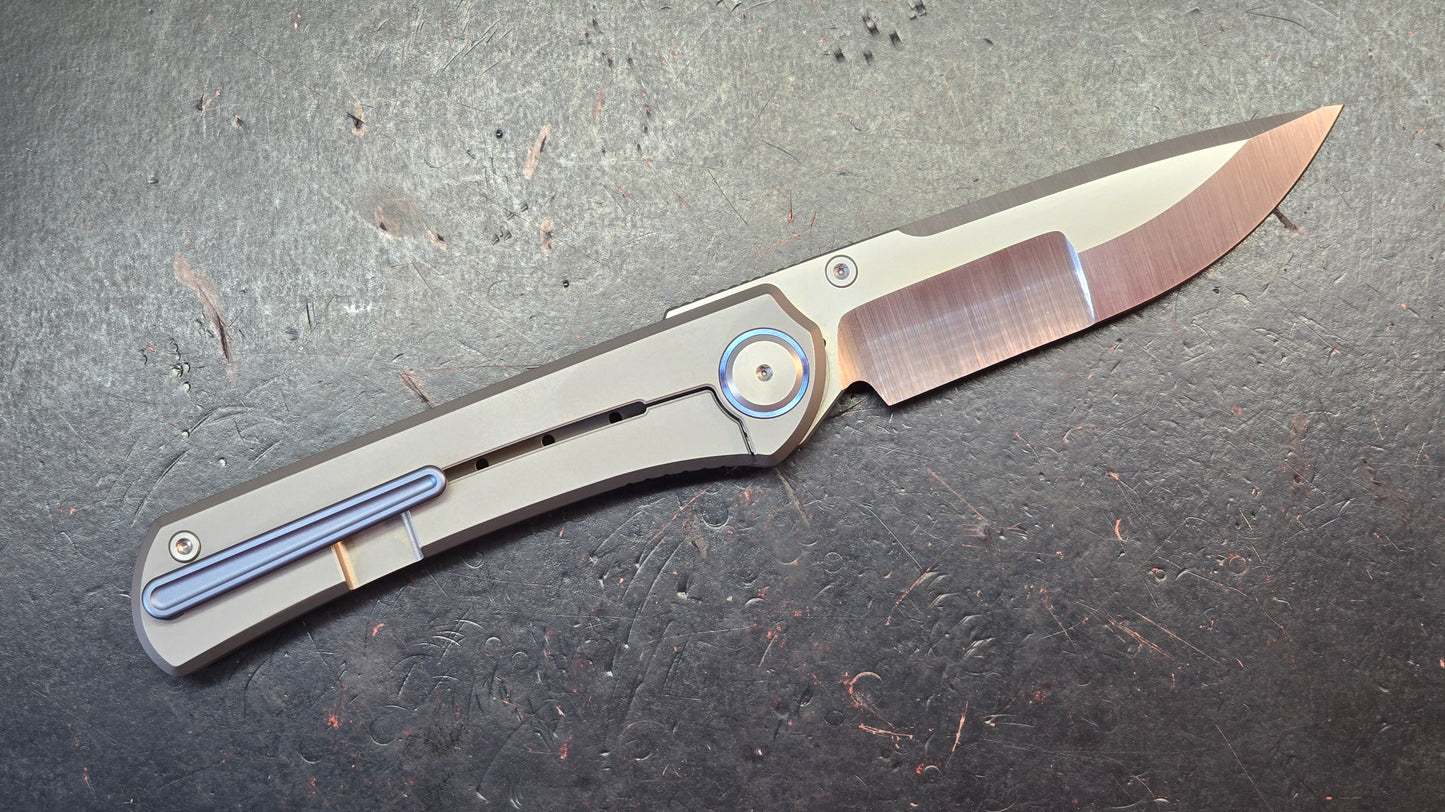 Maxace Peregrine II Folding Knife Sandblast Titanium Handle M390