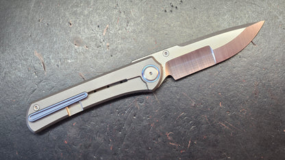 Maxace Peregrine II Folding Knife Sandblast Titanium Handle M390